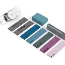 Set di messa a punto dei bordi TYROLIT Life con lime in acciaio inossidabile, lime in ceramica, lime elastiche, lime combinate, gomma per bordi e angoli in acciaio inossidabile