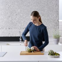 Tagliere con coltello da cuoco